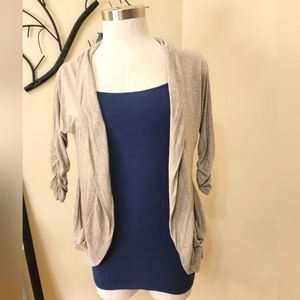 Girl Talk Scrunched 3/4 Sleeve Cardigan